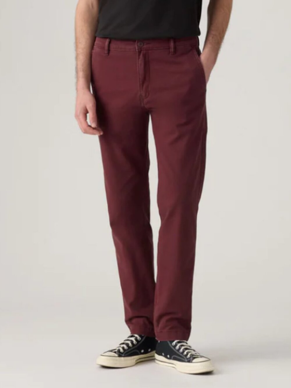 Levi's XX Chino Standard Taper Burgundy Pants Men's Size W34 L30 Trousers - Picture 14 of 15